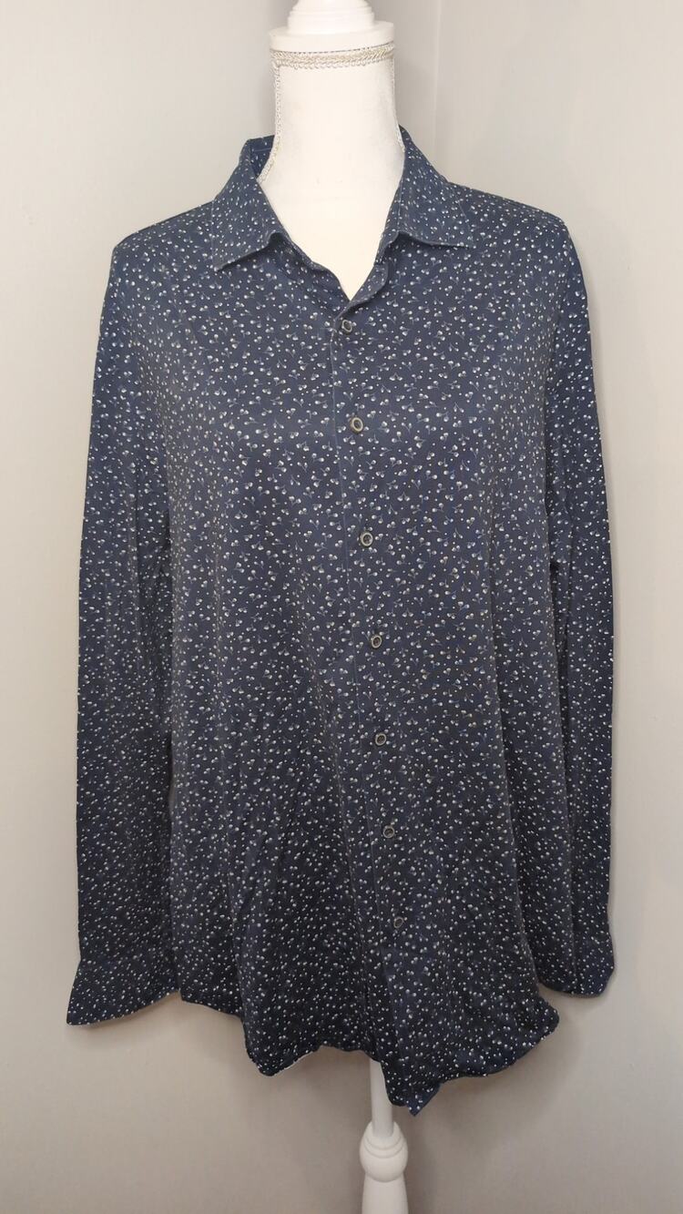 Bugatchi OoohCotton Tech Midnight Floral Stretch Shirt Men’s XL